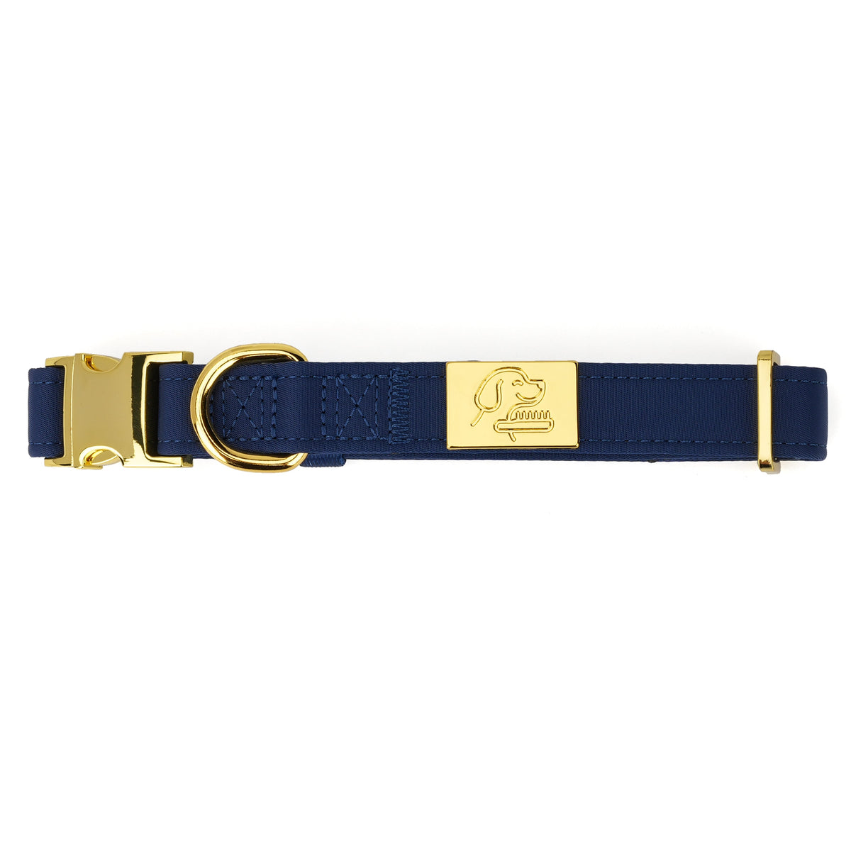 TidyTails navy comfort collar laid flat